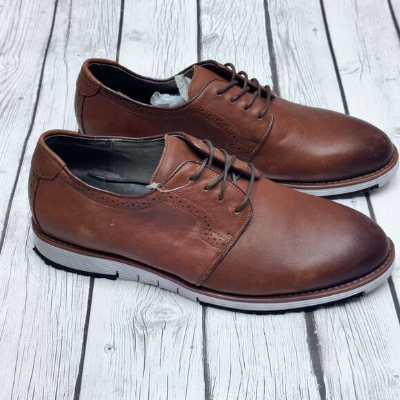 SR MAX Men's Brown Beaufort MaxTRAX Soft Toe Dress Shoe Slip Rest. Size 11.5 - Picture 7 of 8